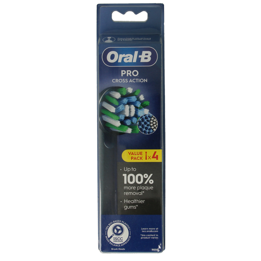 Oral B Opzetborstel action black 4 Stuks