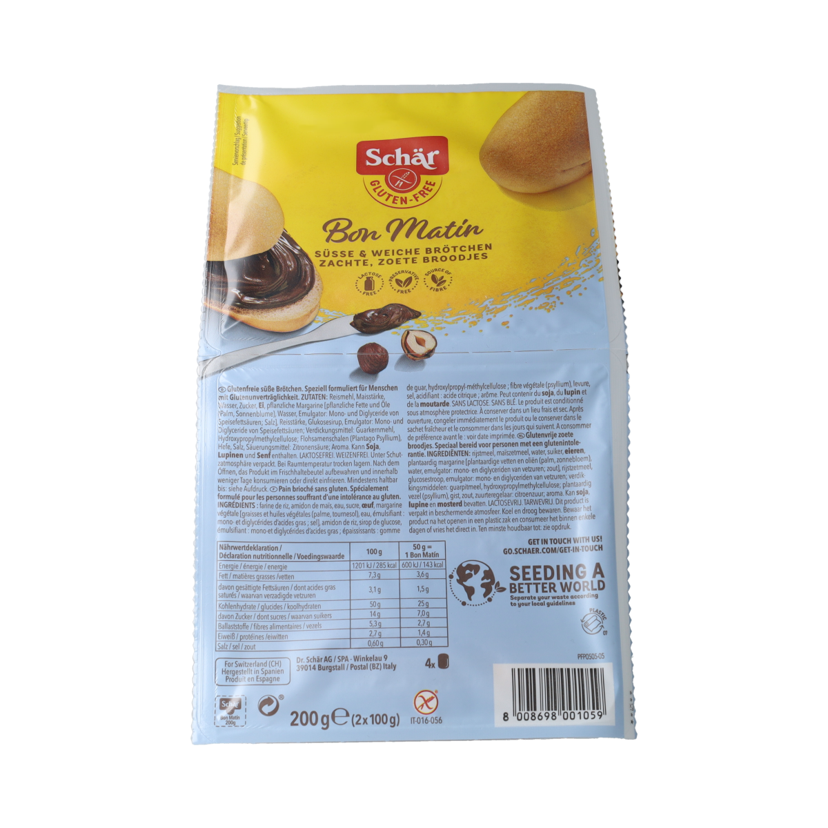 Schar Bon matin zoete broodjes glutenvrij 200.00 Gram