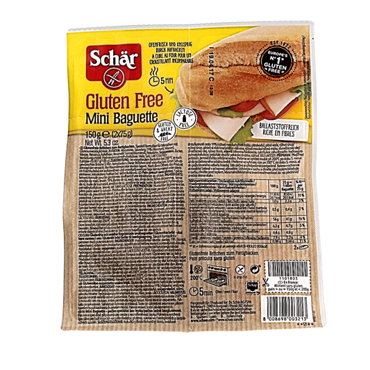 Schar Baguette mini 2 stuks glutenvrij 150 Gram
