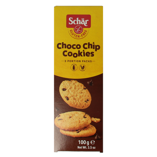 Schar Choco chip cookies glutenvrij 100.00 Gram