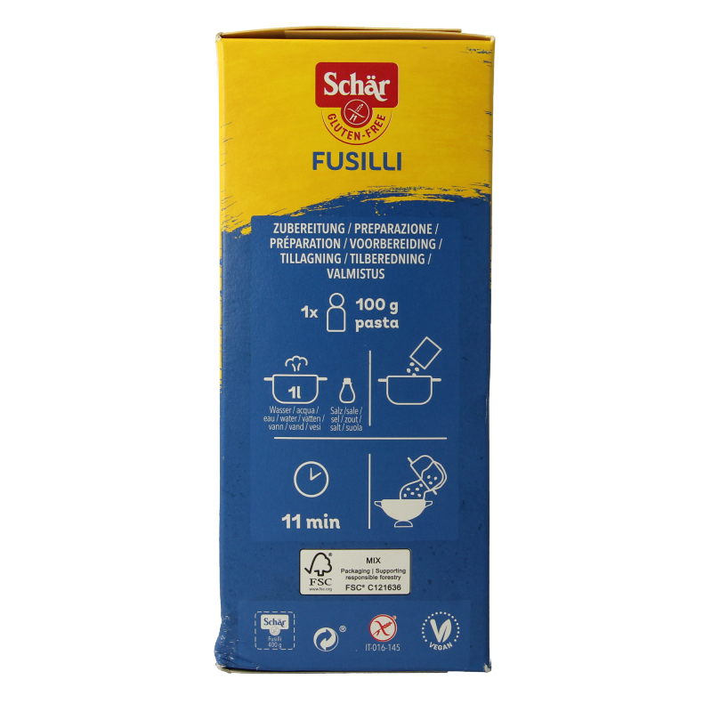 Schar Pasta fusilli glutenvrij 400 Gram