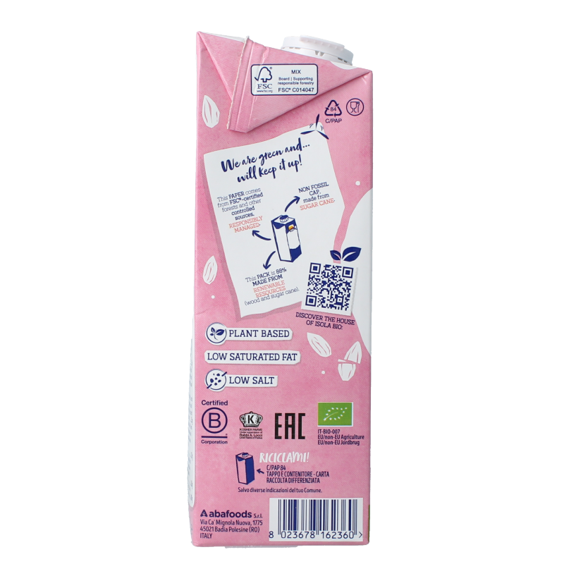 Isola Bio Amandeldrank bio 1 Liter