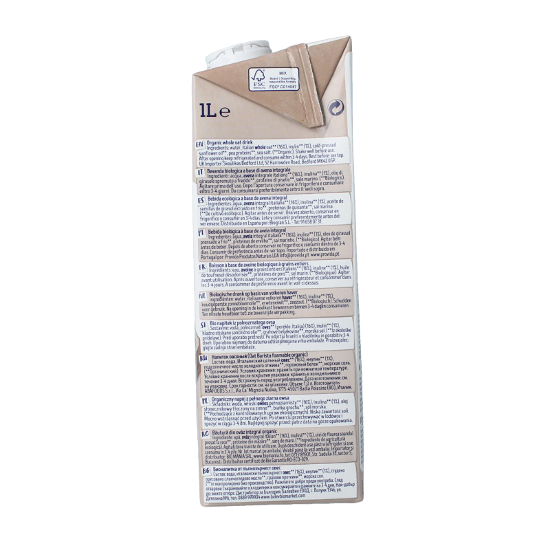 Isola Bio Oat barista bio 1 Liter
