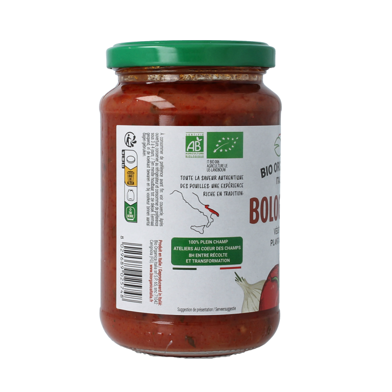 Bio Organica  Pastasaus bolognese plantaardig demeter 350 Gram