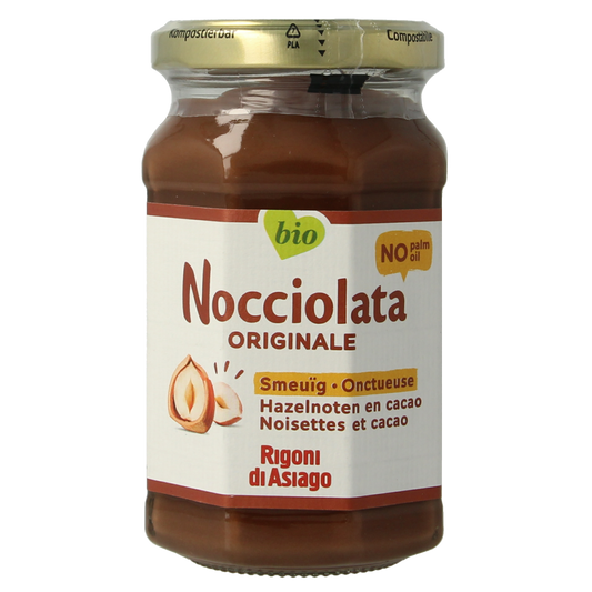 Nocciolata Chocolade hazelnootpasta bio 250.00 Gram