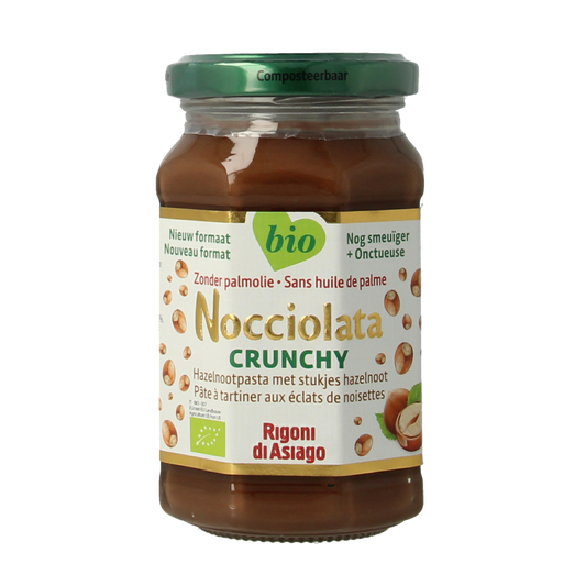 Nocciolata Hazelnootpasta crunchy bio 250.00 Gram
