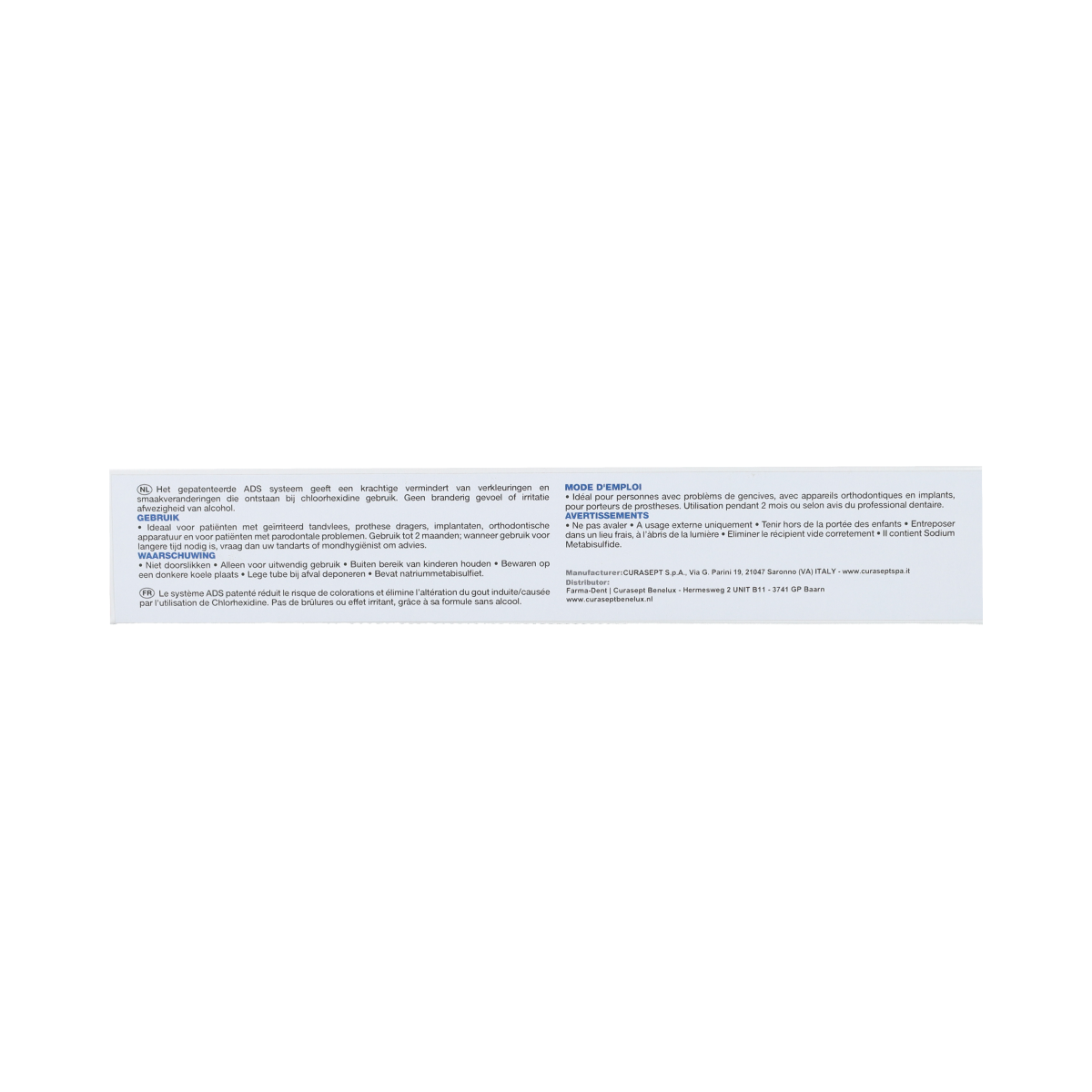 Curasept ADS DNA 720 CHX 0,20% gel-tandpasta 75.00 Milliliter