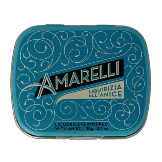 Amarelli Laurierdrop blikje anijs Chicchi 20 Gram