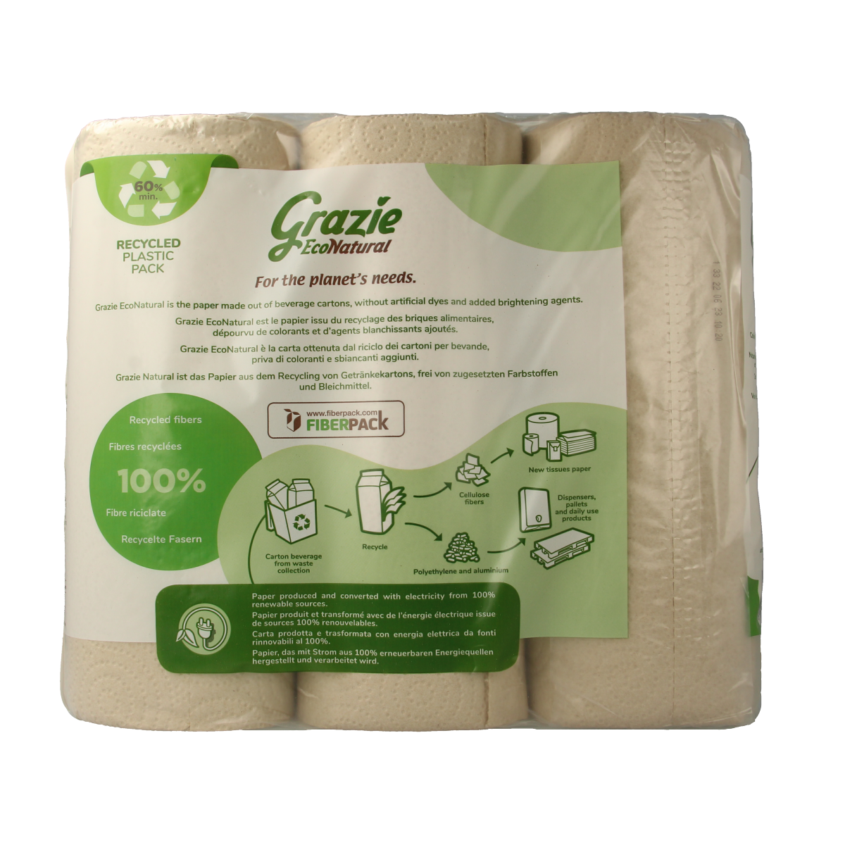 Grazie Natural Keukenrol 3-laags 3.00 Stuks