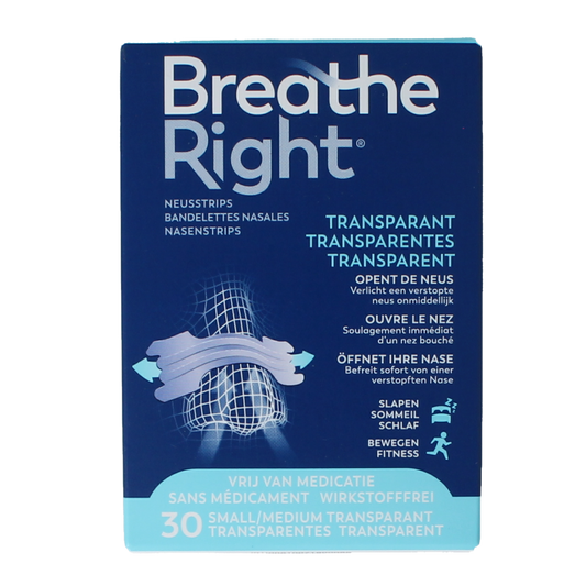 Breathe Right Neusstrips clear 30.00 Stuks