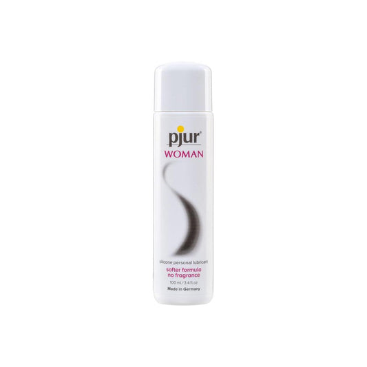 Pjur Woman bodyglide lubricant bottle, 100ml, smooth and water-based personal glide for women.