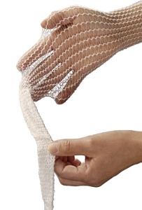 Elastic Hekanet net bandage for hand and forearm, size 2, made of flexible material, designed for medical support and compression.