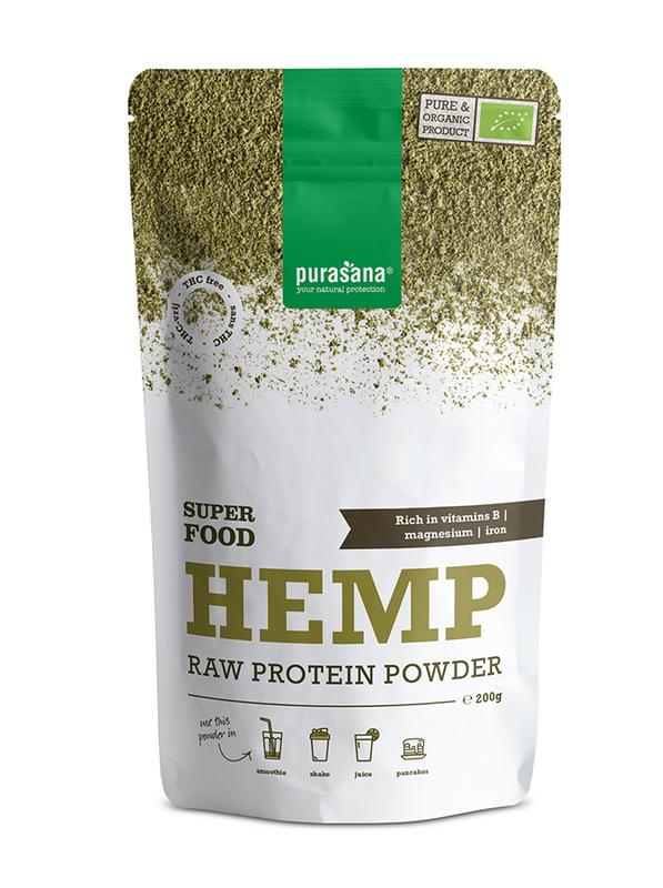 Purasana Hennep proteine poeder vegan bio 200 Gram