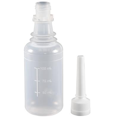 Spruyt Hillen Clysmaflacon 100ml packaging material, shown in a stack of 12 units, with clear plastic bottles and labels.