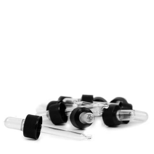 Set of ten Chi Pipet 10ml laboratory instruments, clear plastic with measurement markings, suitable for precise liquid transfer.