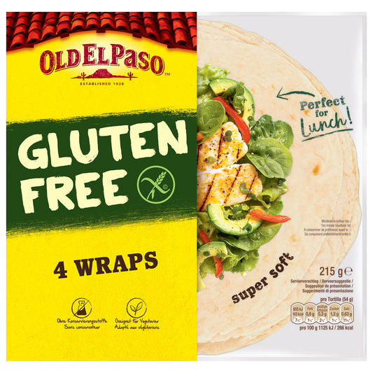Old El Paso Tortilla wraps XL glutenvrij 215 Gram