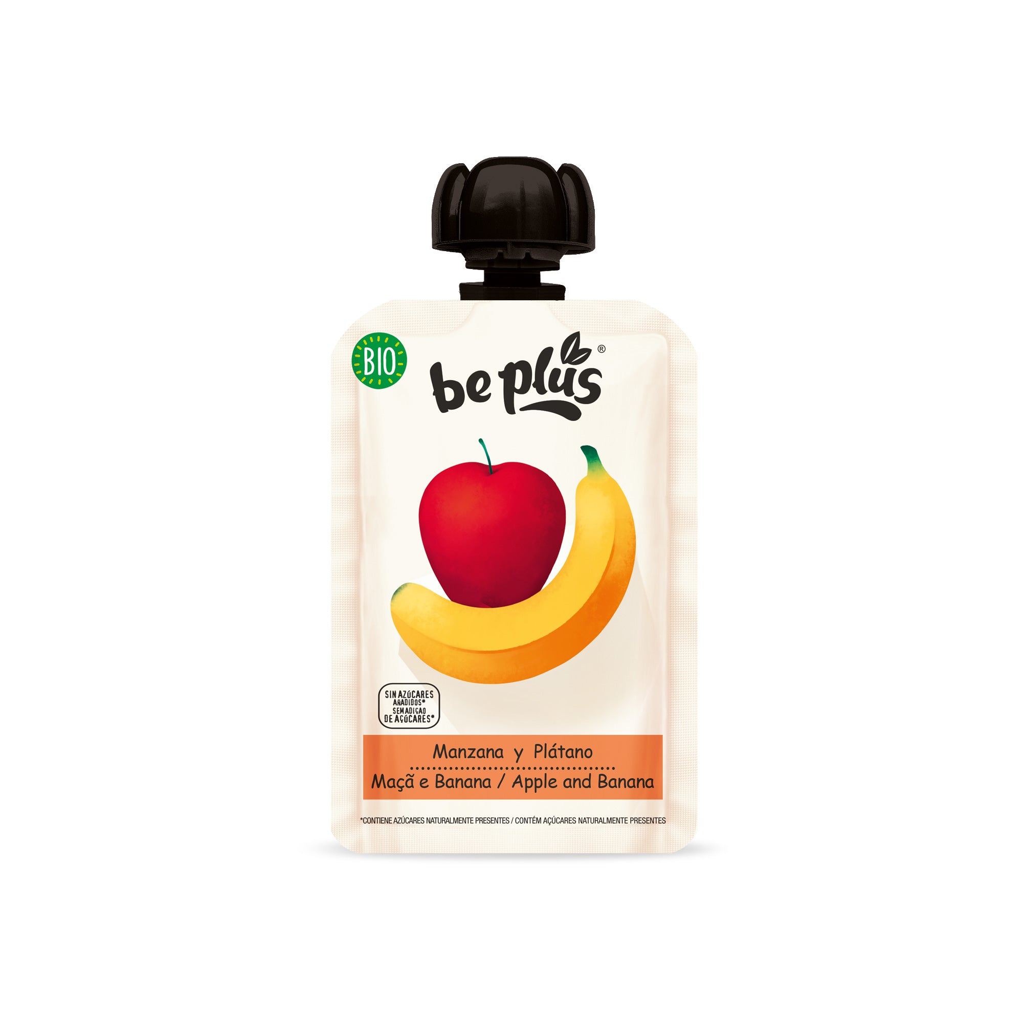 Beplus Knijpfruit 100% apple banana bio 100.00 Gram