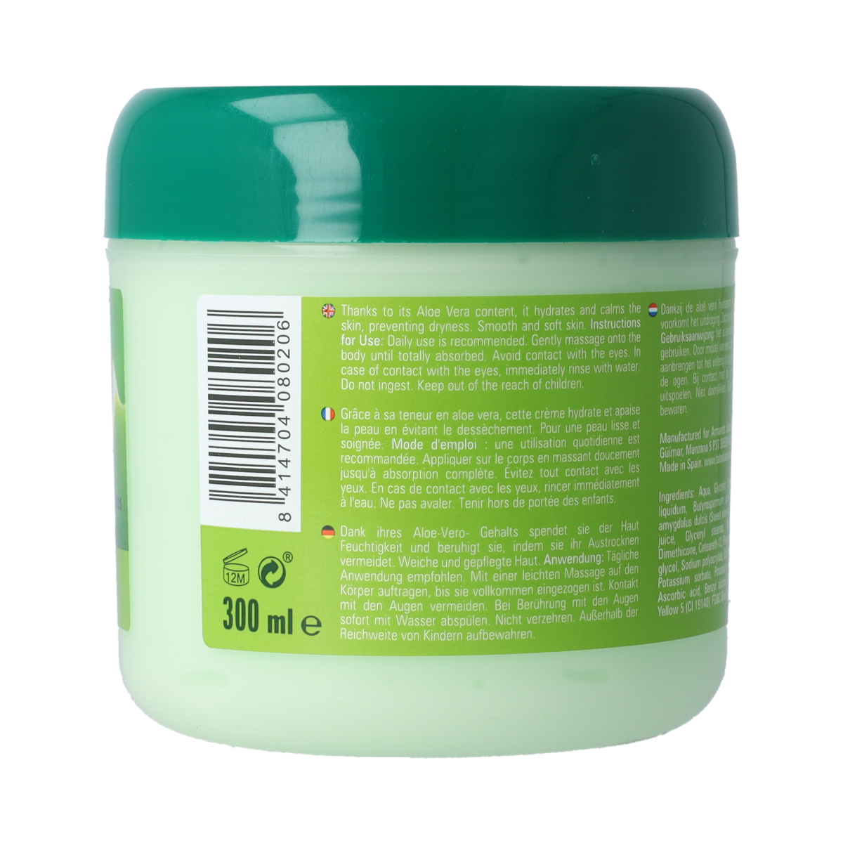Taibabaloe TABAIBALOE Aloe Cream Face and Body 300.00 Milliliter