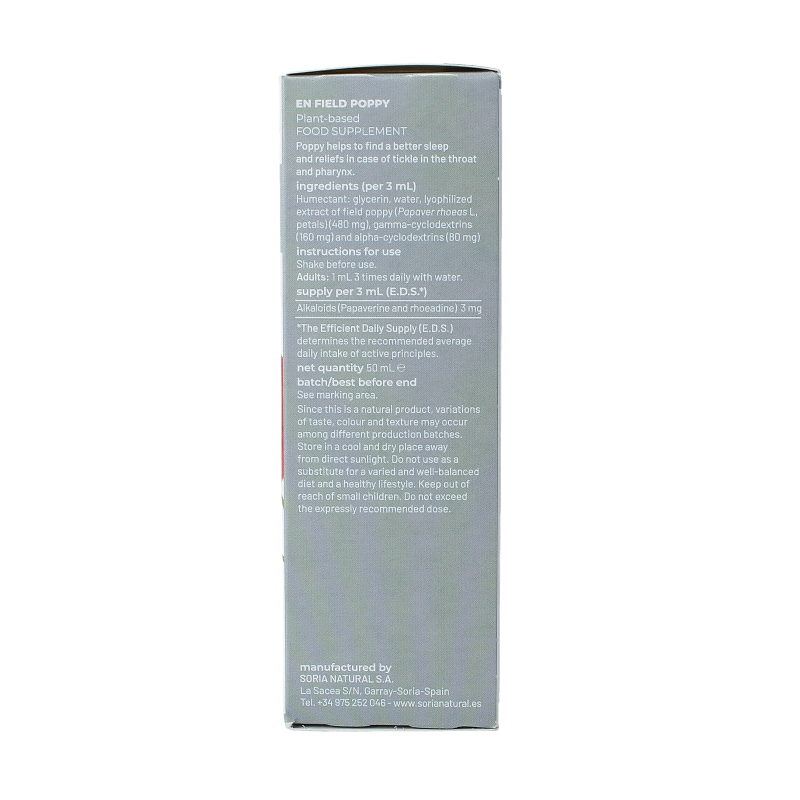 Soria Natural Papaver rhoeas extract 50 Milliliter