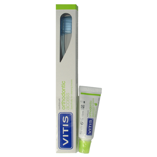 Vitis Orthodontic access borstel met sample tandpasta 1 Set