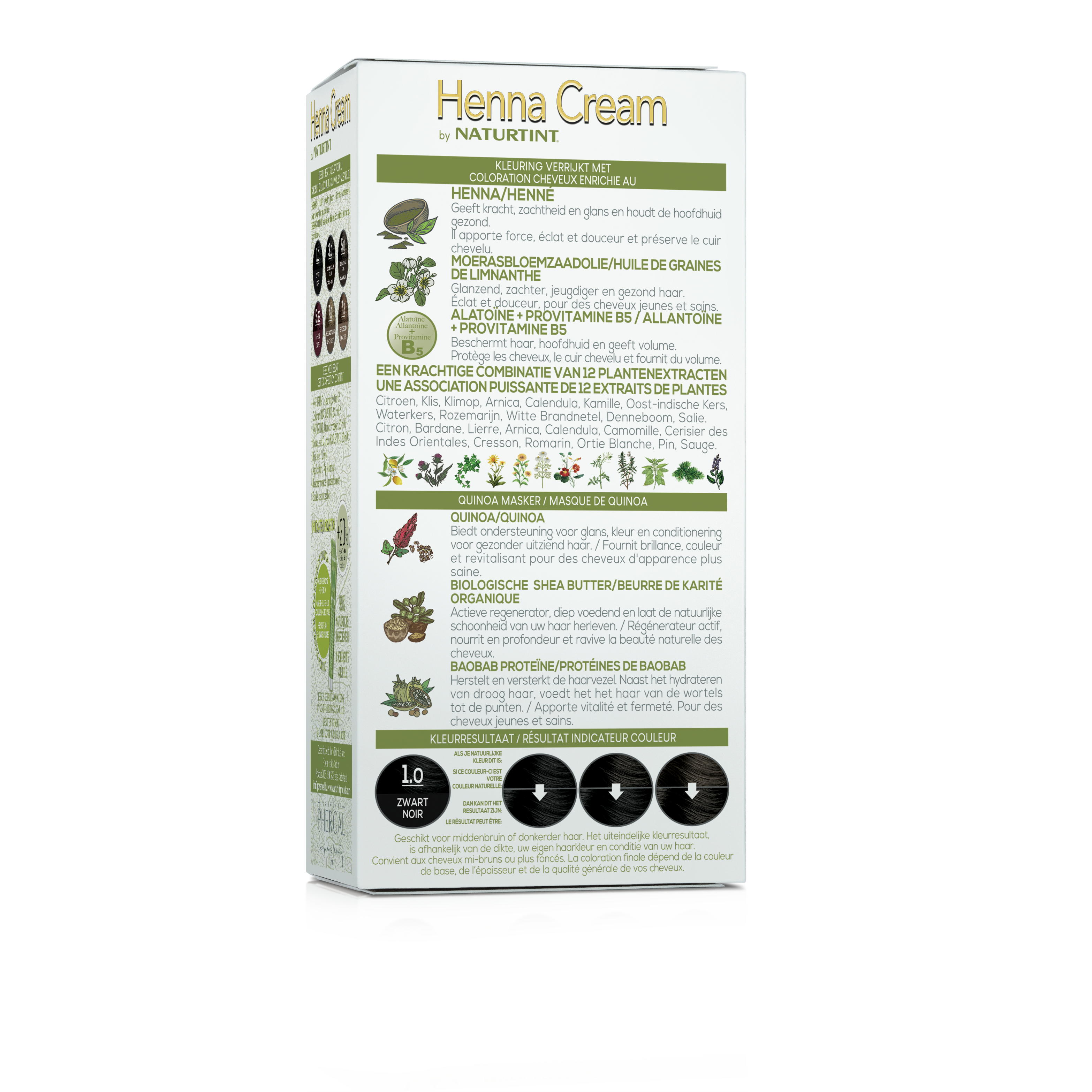Naturtint Henna cream 1.0 zwart 110.00 Milliliter