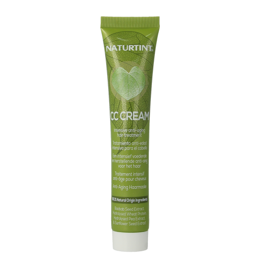 Naturtint CC Cream anti-aging hair treatment in 50ml bottle, natural hair care product for nourishing and revitalizing hair.