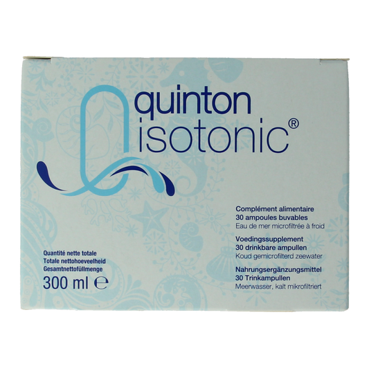 Quinton Isotonic Mineralen Multi ampullen 10ml bottles, natural mineral supplement from the Quinton brand.