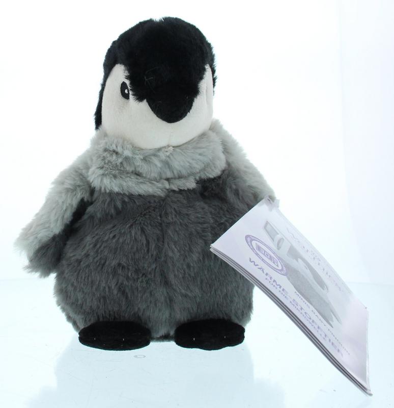 Warmies Mini Pinguin plush toy, soft stuffed animal from Warmies, designed for cuddling and comfort.