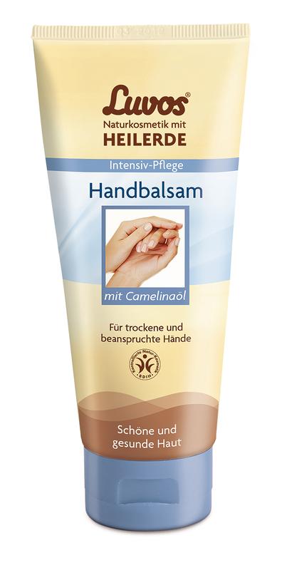 Luvos Handbalsem 50ml tube for hand care, showing the beige tube with product label and cap, on a white background.