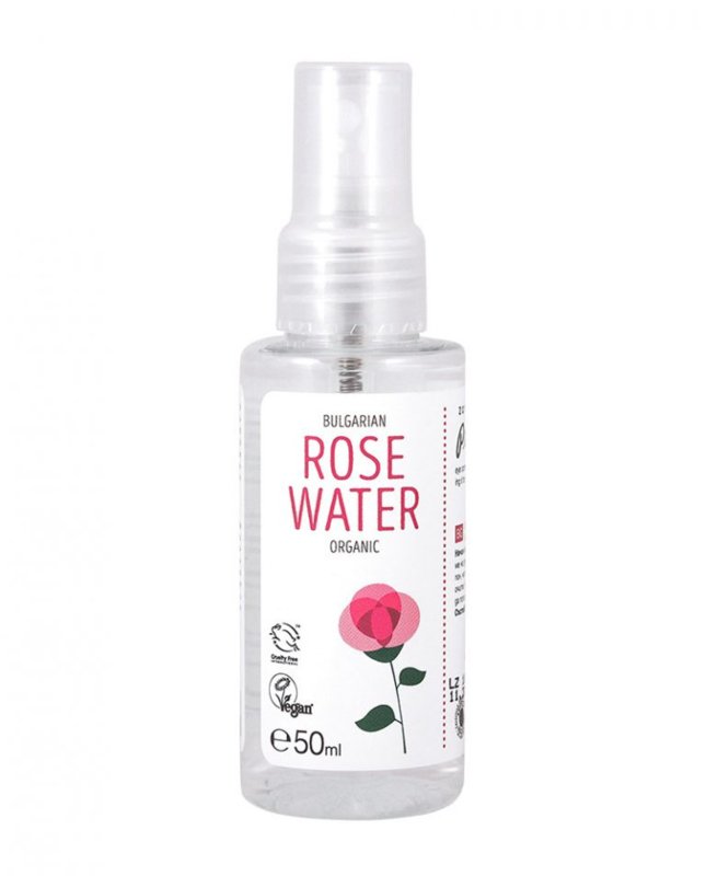 Zoya Goes Pretty Rose Water Organic for facial skincare in a 50ml bottle, natural and soothing facial toner.