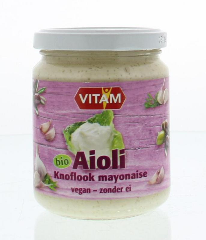 Vitam Aioli knoflook mayonaise bio 225 Milliliter