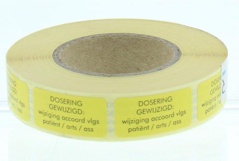 Spruyt Hillen sticker labels for dosage modification, 1000 pieces, adhesive etiket labels for packaging or labeling.