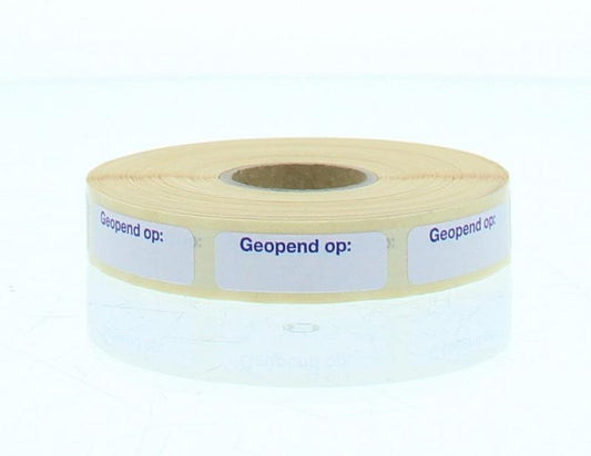 Spruyt Hillen sticker sheet with 1000 labels, featuring colorful printed etiketten for packaging or labeling purposes.