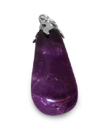 Ruben Robijn Edelsteenhanger with amethyst gemstone, single elegant jewelry hanger showcasing a purple amethyst stone.