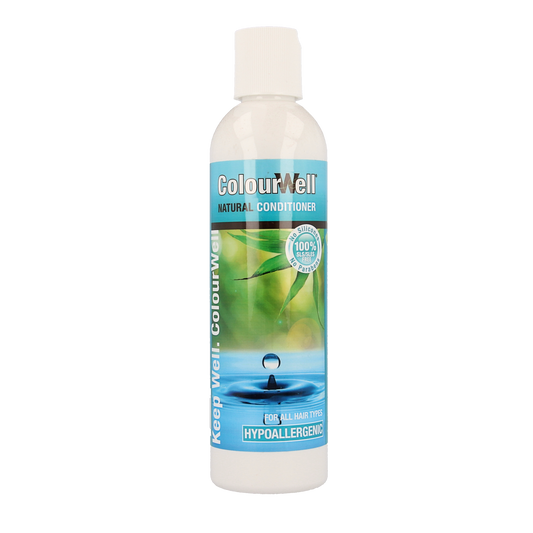 Colourwell Natuurlijke conditioner for hair, 250ml, natural hair care product with a sleek bottle design.