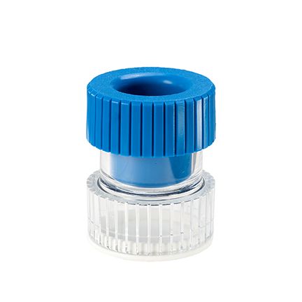 Spruyt Hillen tablet grinder without lid, a compact instrument for crushing tablets, shown in a close-up image.