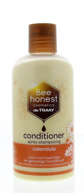 Traay Bee Honest Calendula Conditioner for hair care, 250ml bottle with a natural herbal formula and calendula extract