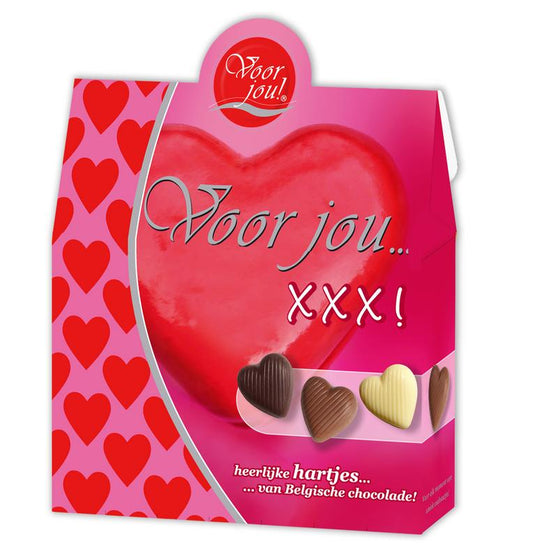 Voor Jou! Cadeau doos hartjes XXX 100.00 Gram