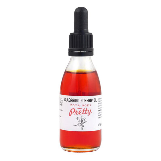 Zoya Goes Pretty Bulgarian Rosehip Body Oil in a 50ml bottle, natural skincare product for nourishing and moisturizing skin.