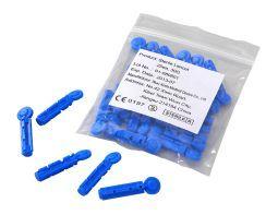 Testjezelf.nu Multicheck lancetten pack with 25 sterile lancets and needles for blood testing, shown in the image.