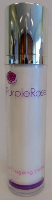 Volatile Purple Rose Anti-Aging Creme in 50ml jar, face skincare with purple rose extract, smooth and rejuvenate skin.