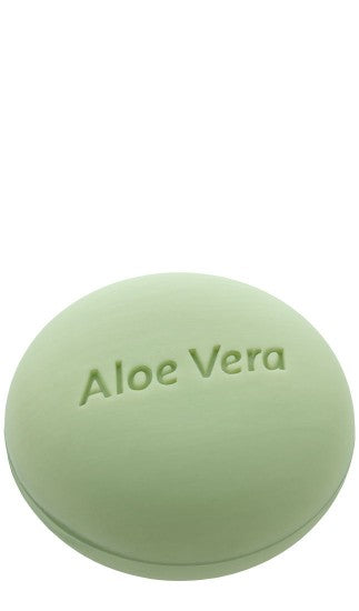 Walter Rau Tjota badzeep aloe vera soap bar with aloe vera plant visible, showcasing natural ingredients and packaging.