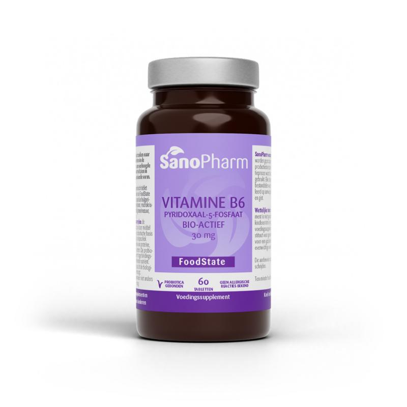 SanoPharm Vitamine B6 pyridoxaal-5-fosfaat 30mg 60.00 Tabletten
