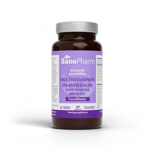 SanoPharm Kindermultivitaminen en mineralen foodstate 30.00 Tabletten