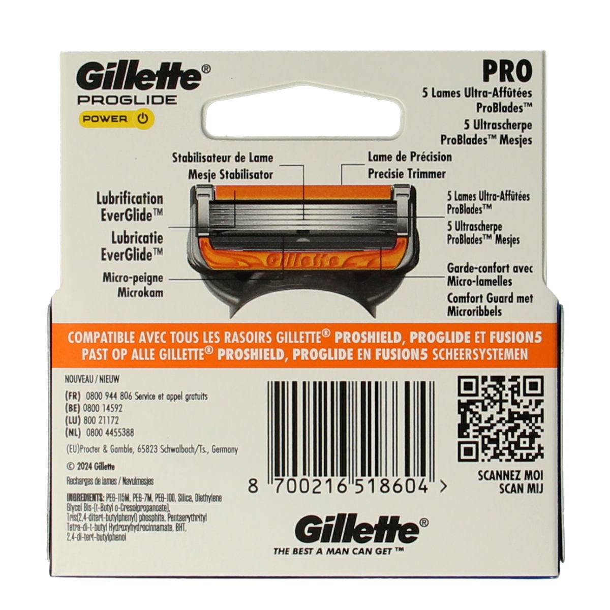 Gillette Proglide power blades 4.00 Stuks