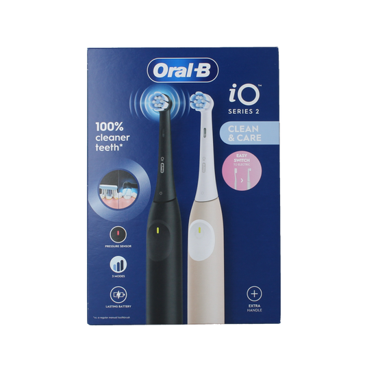Oral B Elektrische tandenborstels IO2 duo black/pink 2 Stuks