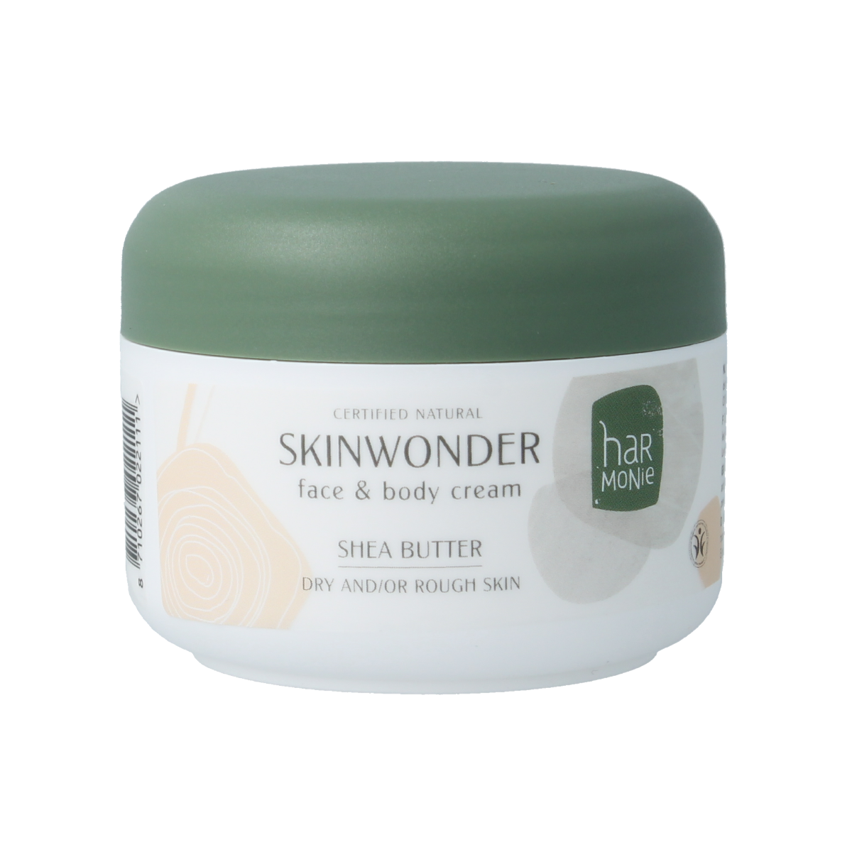 Harmonie Skinwonder face and body cream in 110ml jar, nourishing skincare product for smooth, hydrated skin.
