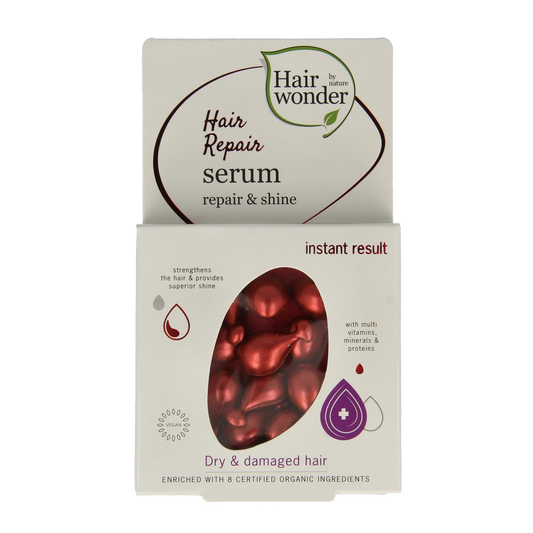 Hairwonder Hair Repair Serum Capsules, 14-count, Haarstyling capsules for nourishing and repairing damaged hair.