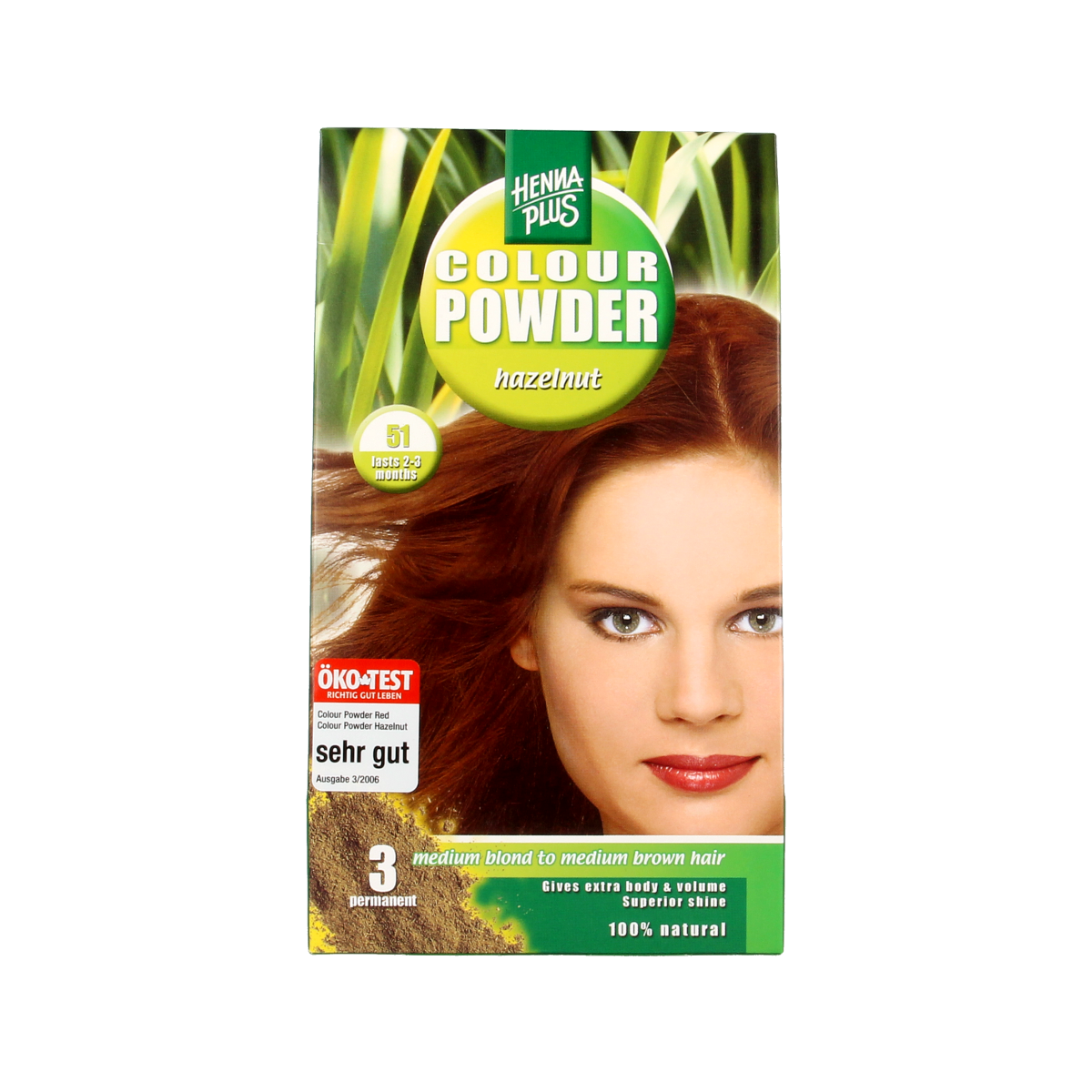 Henna Plus Colour powder 51 hazelnut 100.00 Gram