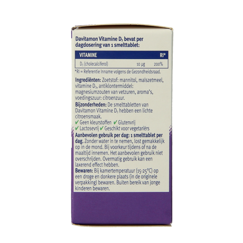 Davitamon Vitamine D volwassenen smelttablet 150 Tabletten